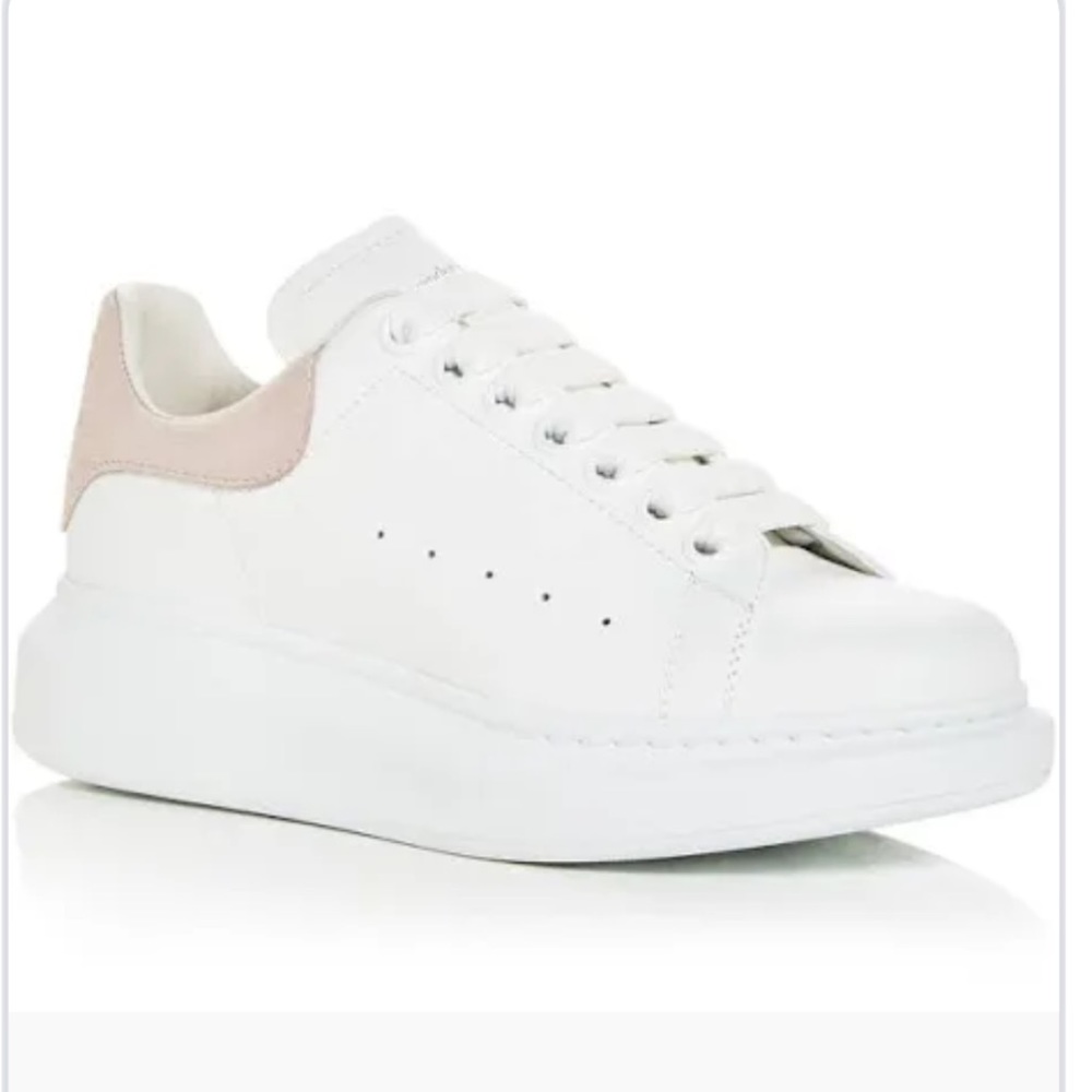 Alexander McQueen 37 white sneakers with patchouli/pastel back